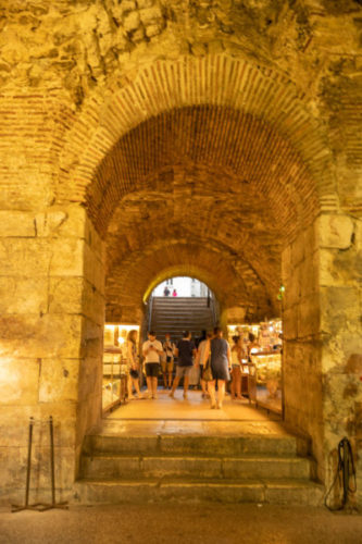 Vaulted central passageway through Diocletian's cellars