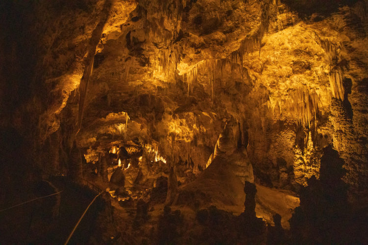 Illuminated-cave-features-along-the-Carlsbad-Caverns-Big-Room-trail
