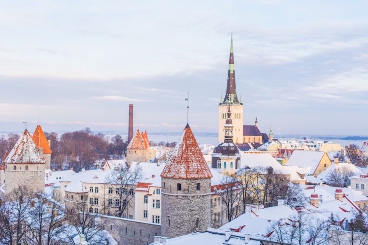 Tallinn in the snow