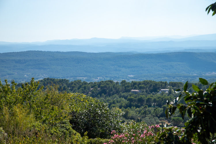 View of the beautiful Provençal countryside from Tourtour