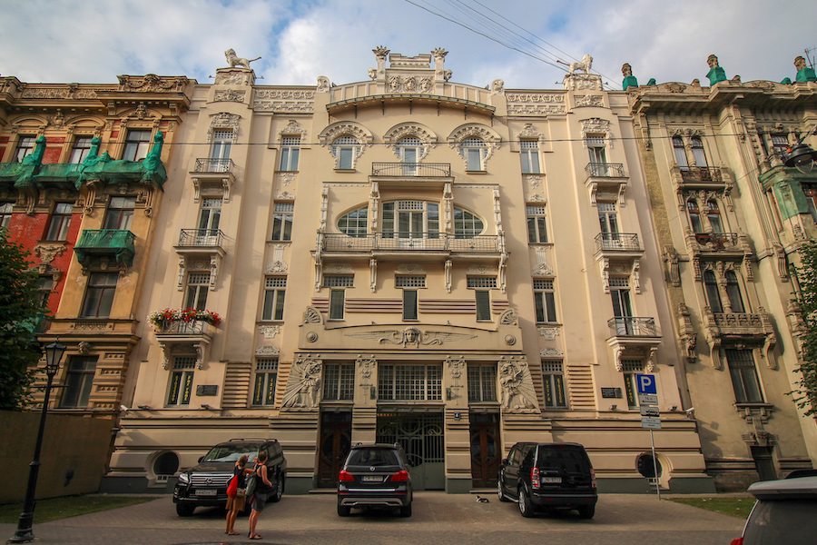 Art Nouveau buildings on Albert Street in Riga