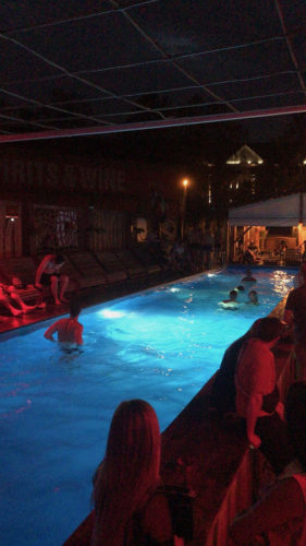 The pool inside First Mir nightclub in Riga