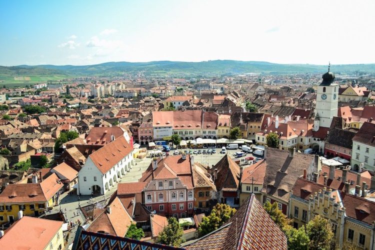 View over the rooftops of Sibiu