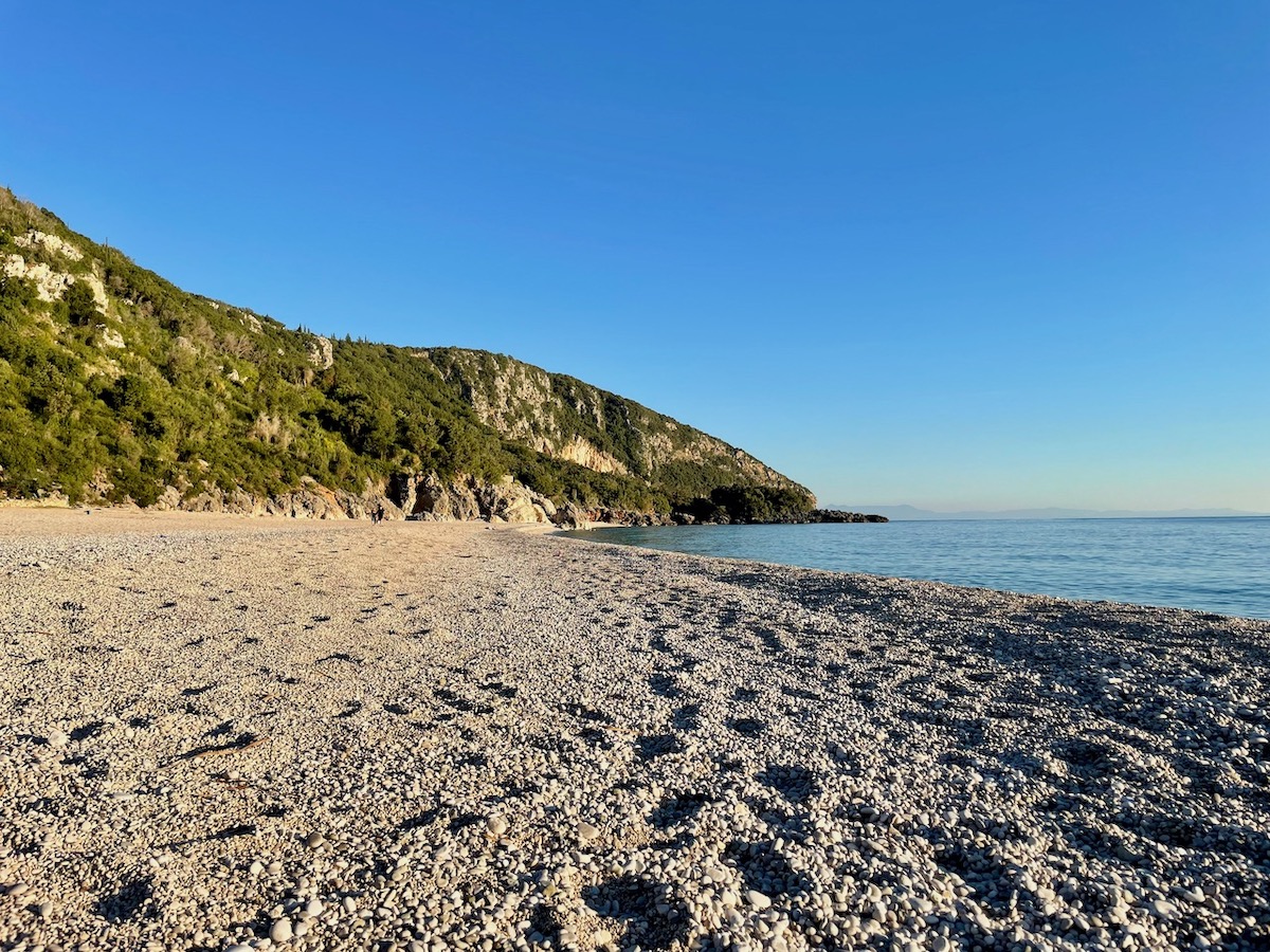 Dhermi-beach-with-no-other-people-in-october