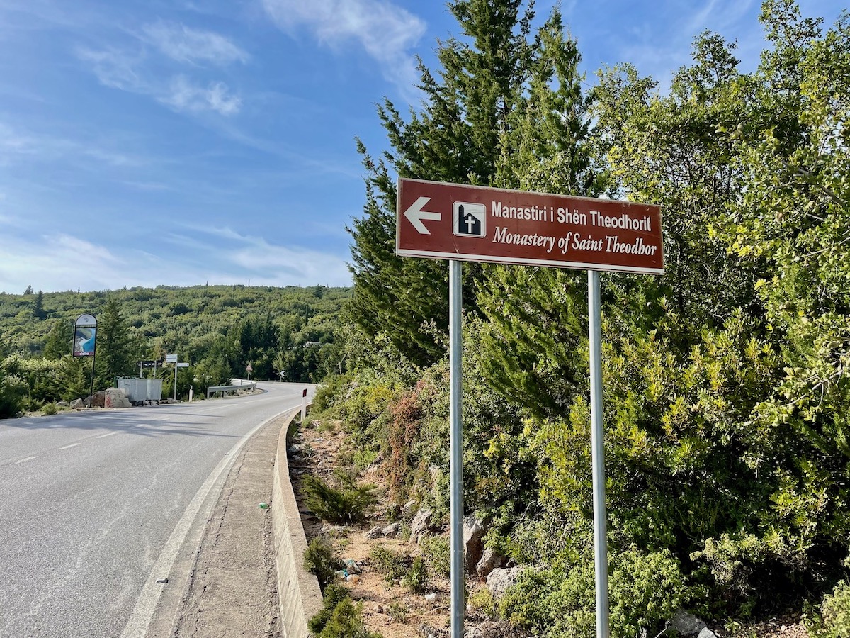 sign-for-monastery-of-saint-theodor-gjipe-albania