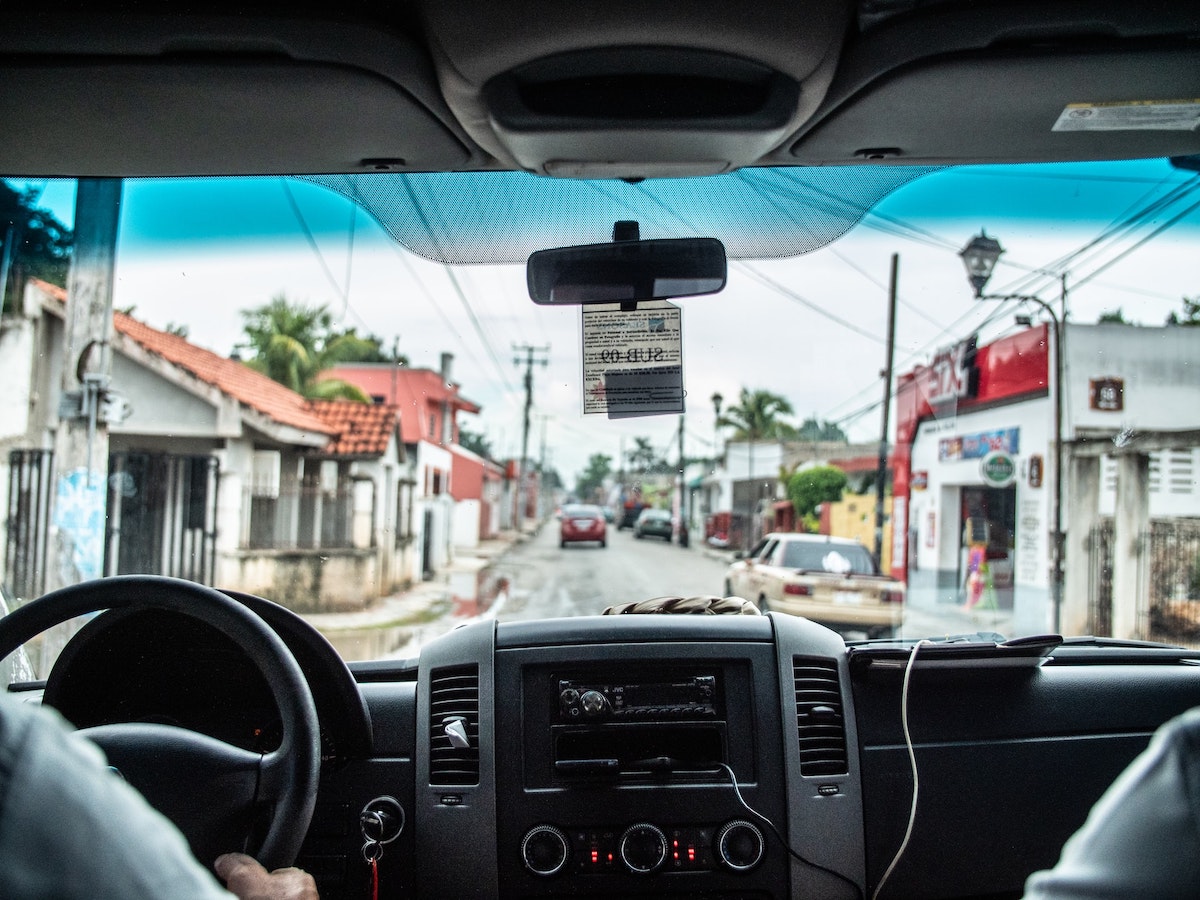 View-from-inside-a-minivan-private-transfer-from-playa-del-carmen-to-tulum