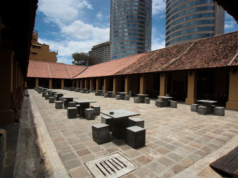 Central courtyard of Colombo Dutch Hospital Shopping Precinct