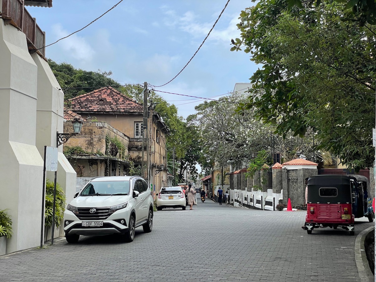 quiet street in galle fort