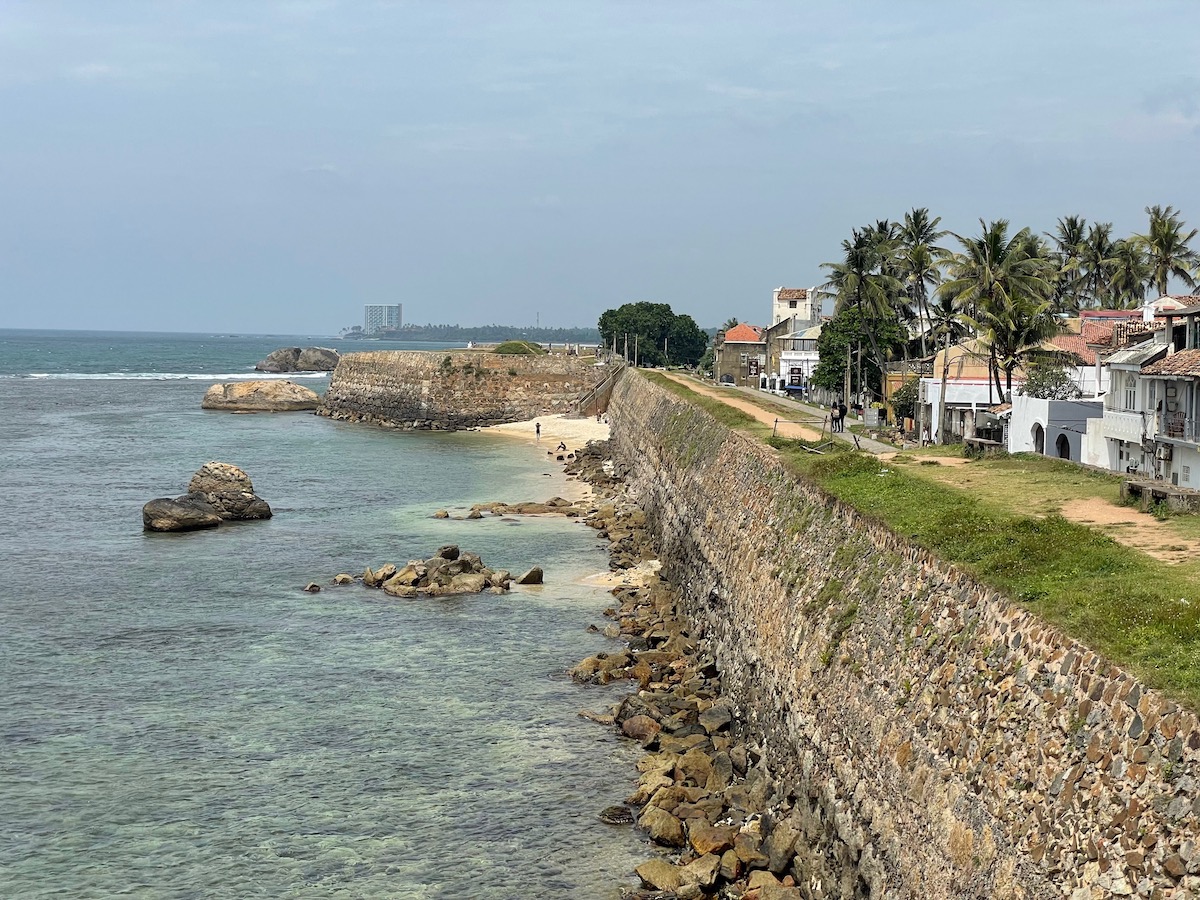 walking along the walls of galle fort