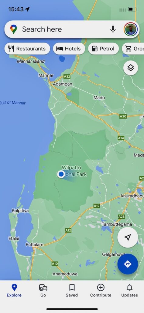 screenshot-of-google-maps-showing-location-in-the-centre-of-wilpattu-national-park