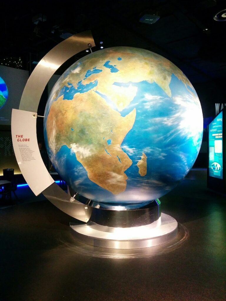 giant globe at the national space centre in leicester