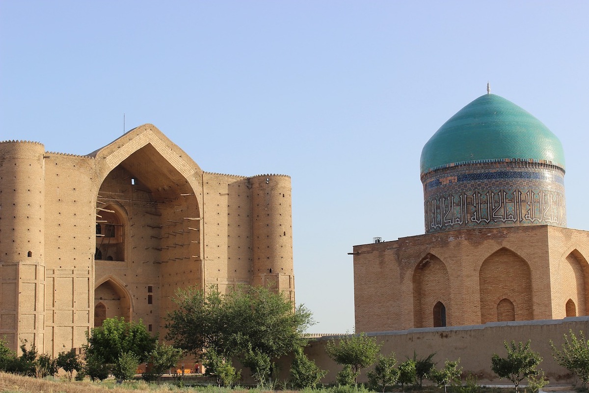 Mausoleum of Khoja Ahmed Yaswi in Turkestan in Kazakhstan