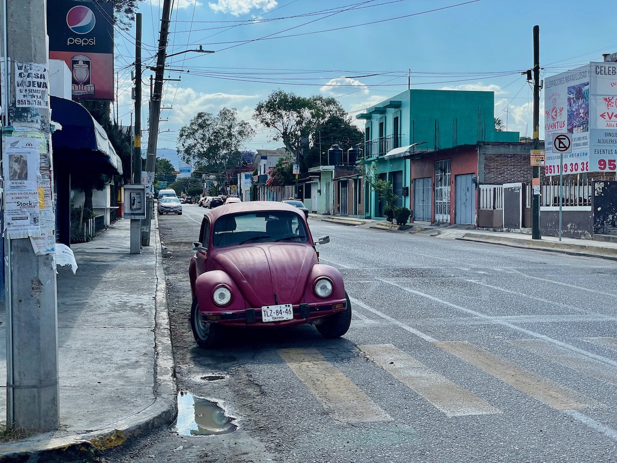vintage VW beetle in Oaxaca City