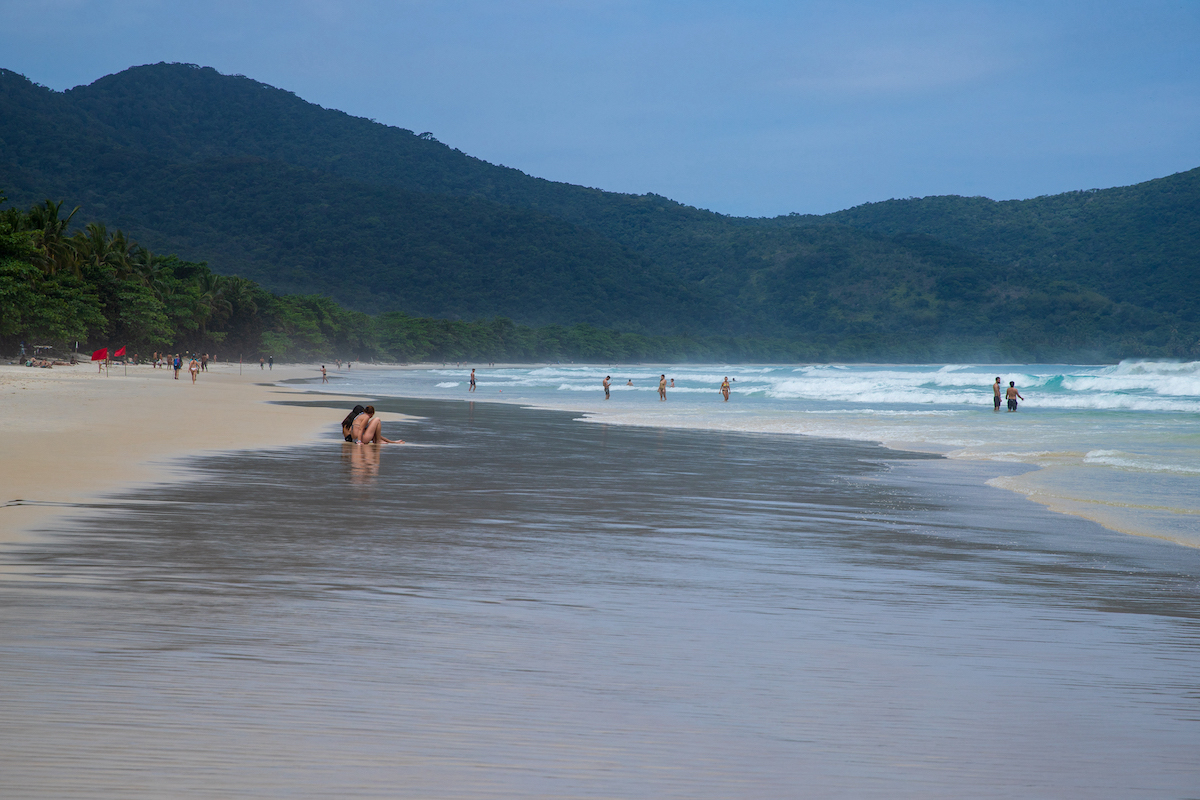 lopes mendes beach in ilha grande brazil