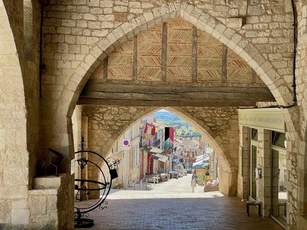 medieval archways in monflanquin france