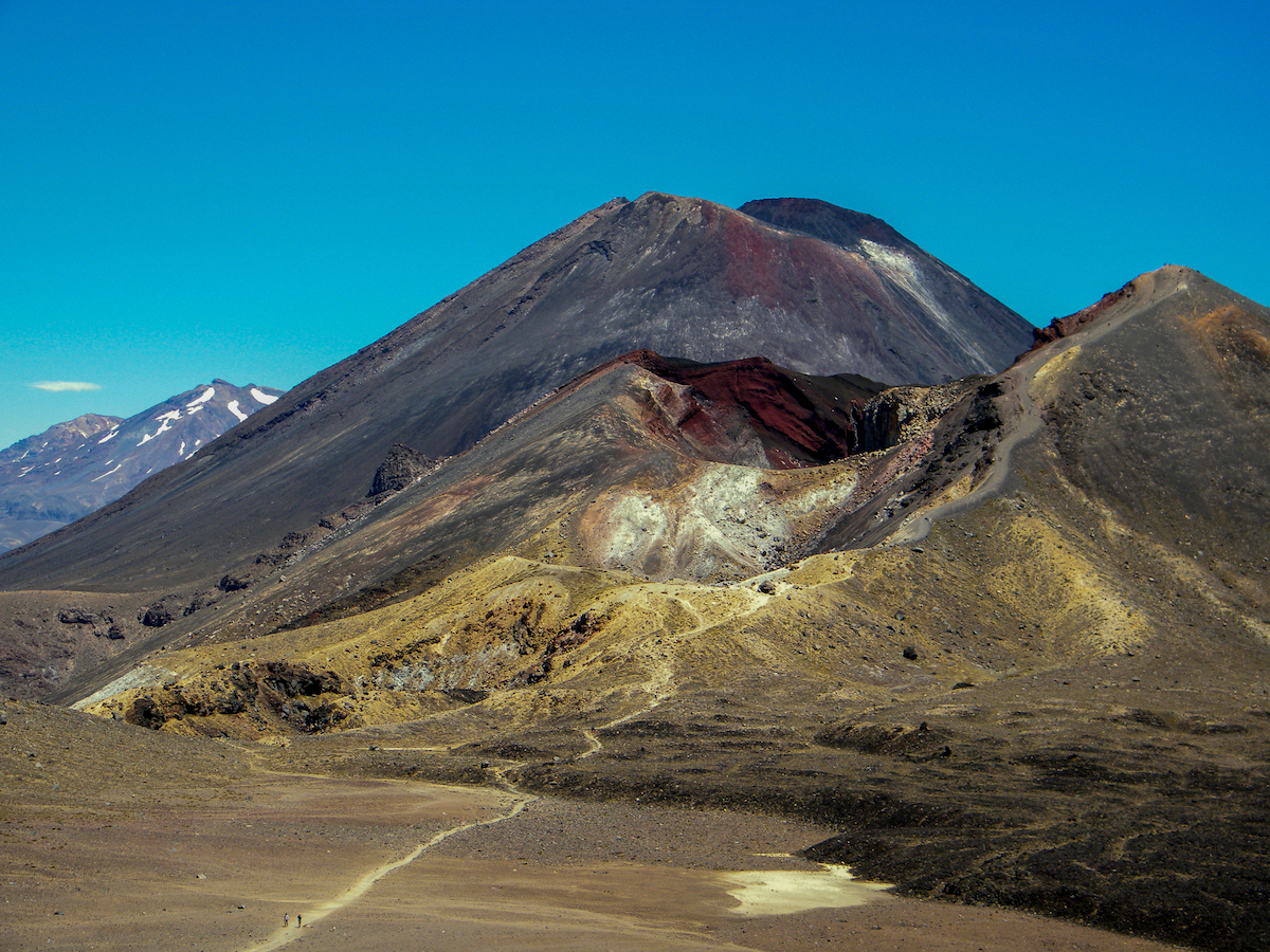 Mount Ngauruhoe AKA Mount Doom from Lord of the Rings from the Tongariro Alpine Crossing hiking trail