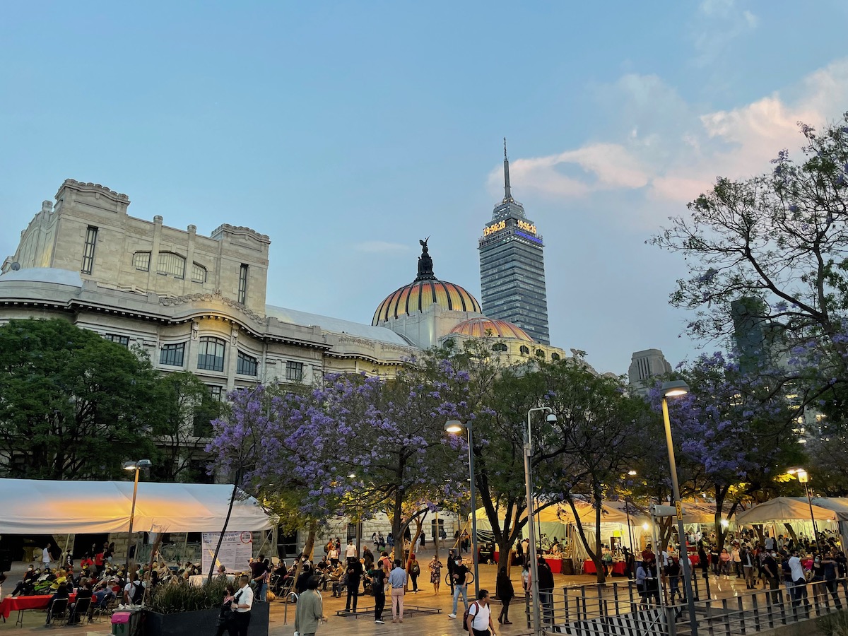 Bellas Artes palace and torre latinoamericana in centro mexico city