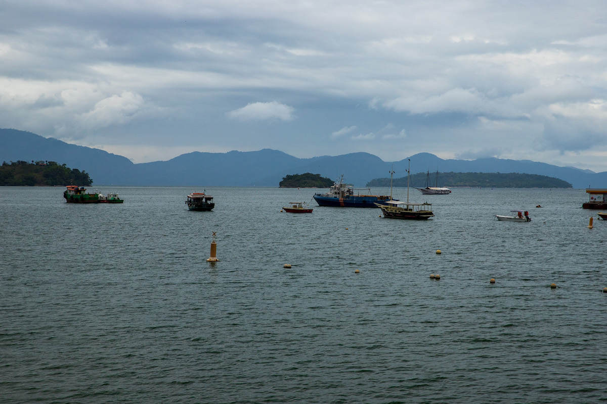 boats off the coast of angra dos reis