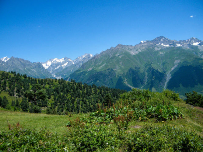 Mountains in Svaneti near Mestia